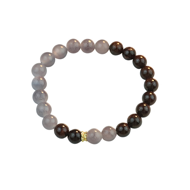 Pulseras de piedra natural de dos colores 2025 nuevo estilo chino exquisito versátil para enviar a amigos y amigas cuentas diey joyas