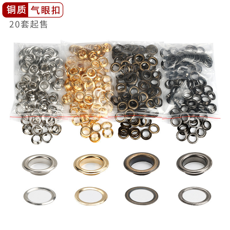 [Rebekal] Cross-border Metal Copper Silver White Air Eye Eye Buckle Display Rack Bun Eye Large Spot