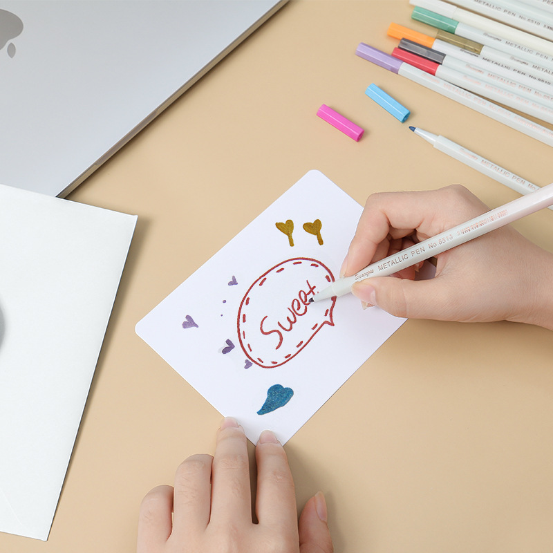 廣納6510金屬油漆筆硬頭塗鴉馬克筆上色記號筆繪畫模板上色珠光筆