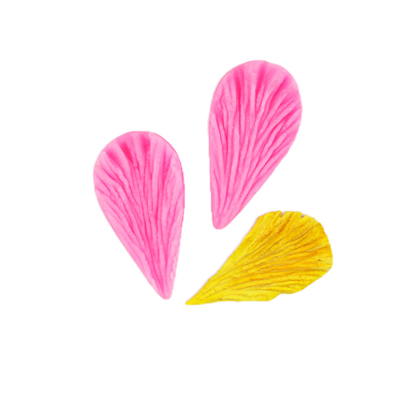 Hojas pétalos de rosa fondant molde de silicona peonía simulación flor AI su azúcar textura de doble cara azúcar flor molde de silicona
