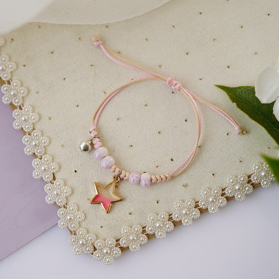 thumbnail image 1 of Pulsera de perla de cerámica para estudiantes, decoración de mano para novia, pulsera para niños y niñas, joyería femenina 366A Star One, 1 of 2