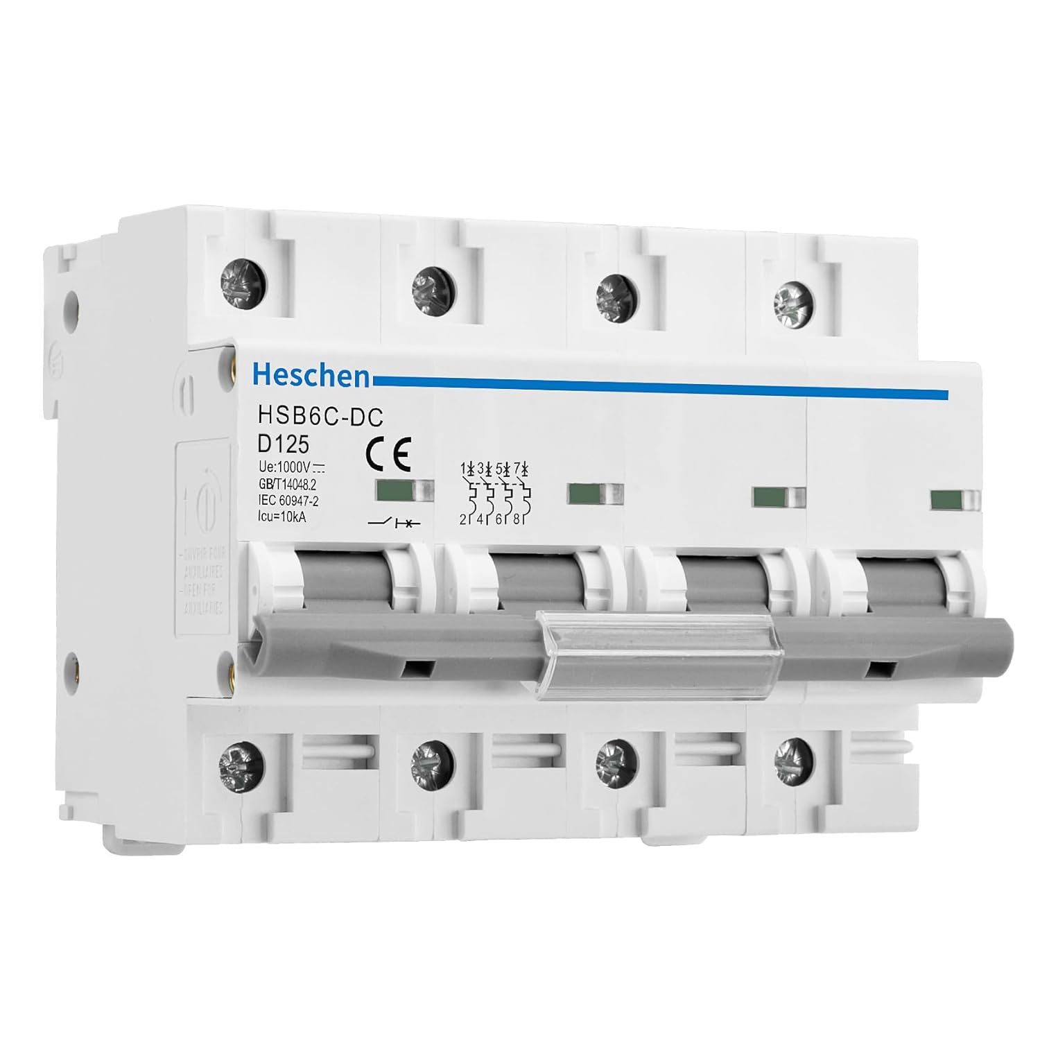 Heschen DC Miniatur-Leistungsschutzschalter, HSB6C-DC, 4 Pol