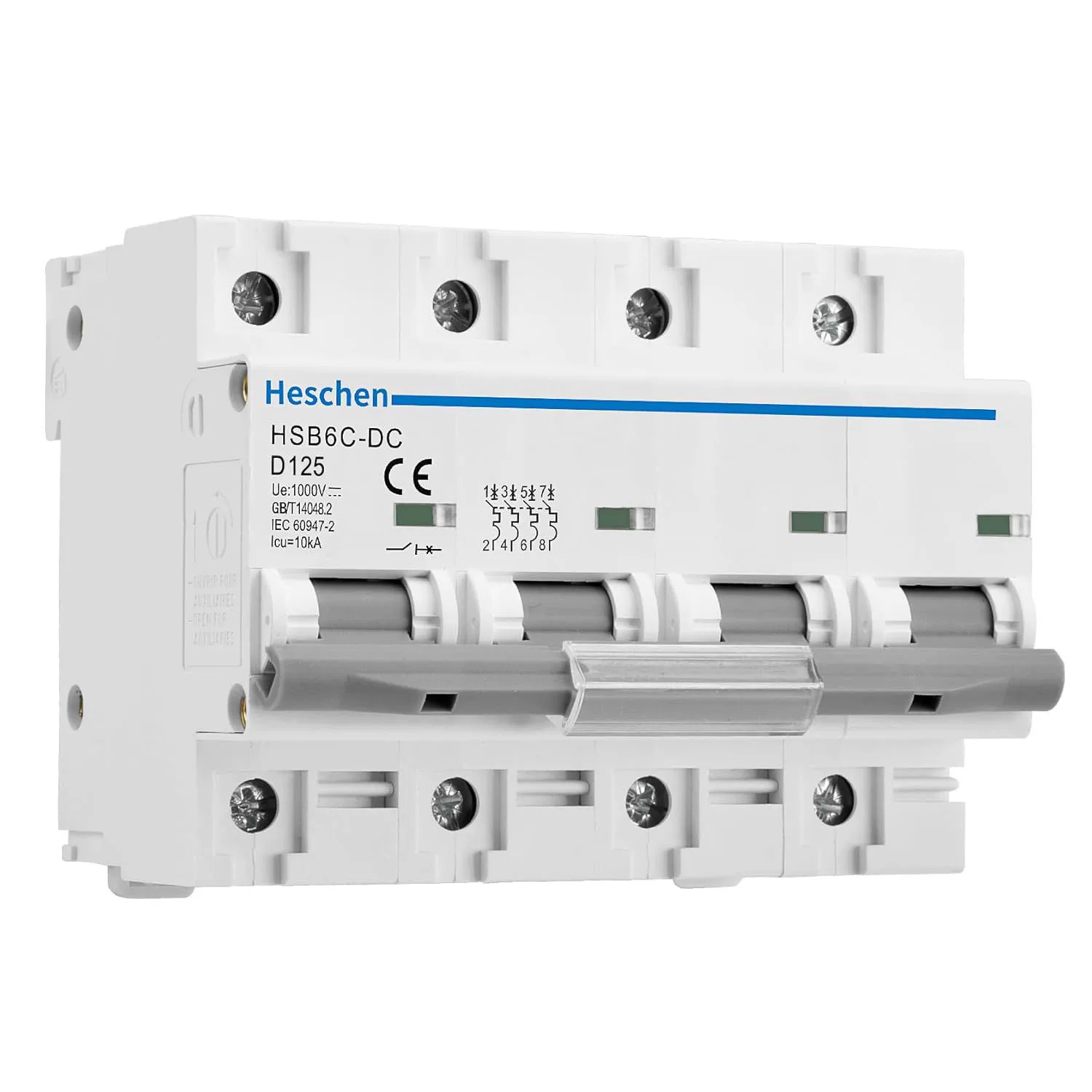 Heschen DC Miniatur-Leistungsschutzschalter, HSB6C-DC, 4 Pol