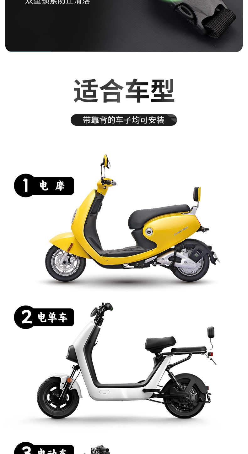 Electric Bicycle Storage Bag, Rear Tail Bag, Rear Seat Bag, Electric Scooter Helmet Storage Hanging Bag, Trunk Bag, Waterproof