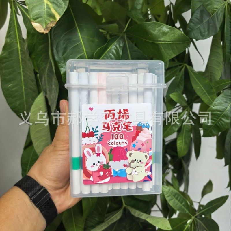 アクリルマーカー 子供用水彩ペン リフィル 小学生 美術絵画 特殊不透明色 積み重ね可能な色 幼稚園|undefined