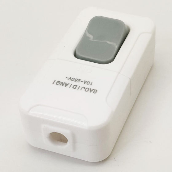 Square hand pinch button switch large wiring blister white rocker bedside switch factory direct supply