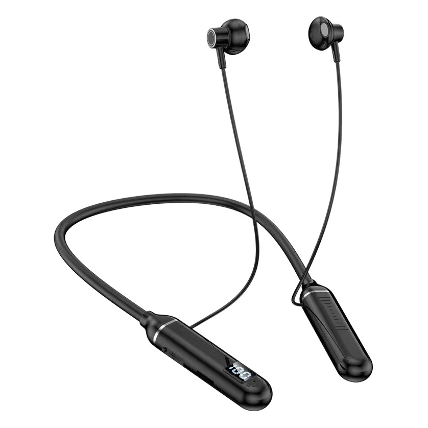 Cuello-Colgante auriculares Bluetooth 5,3 gran pantalla digital inalámbrica deportes batería de gran duración teléfono móvil auriculares universales al por mayor