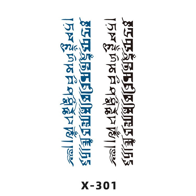 Arco de flor pequeña pegatinas de tatuaje fresco 3D dibujos animados transfronterizo Henna rosa impermeable texto en inglés pegatinas de tatuaje