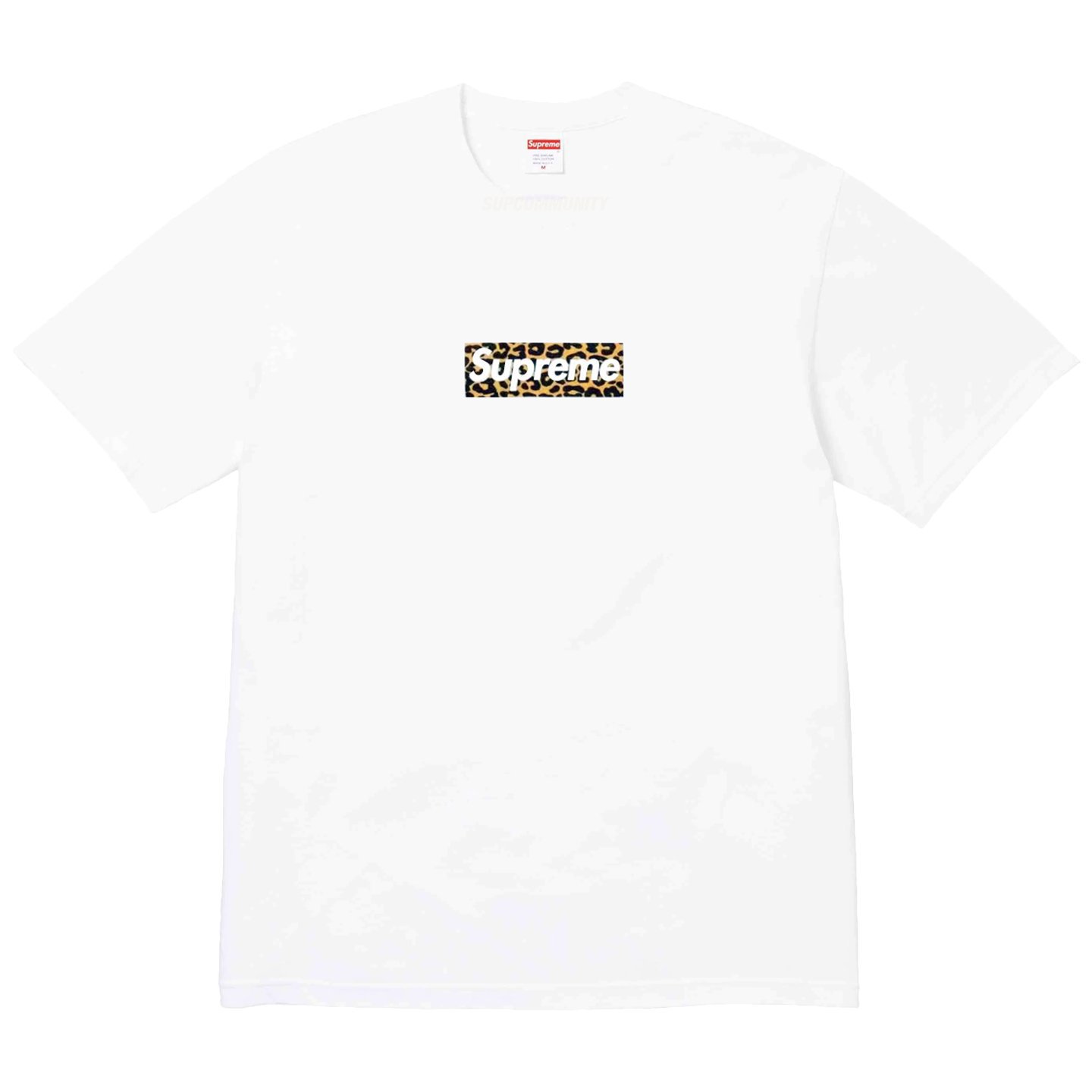 Supreme Box Logo T-shirt Leopard White