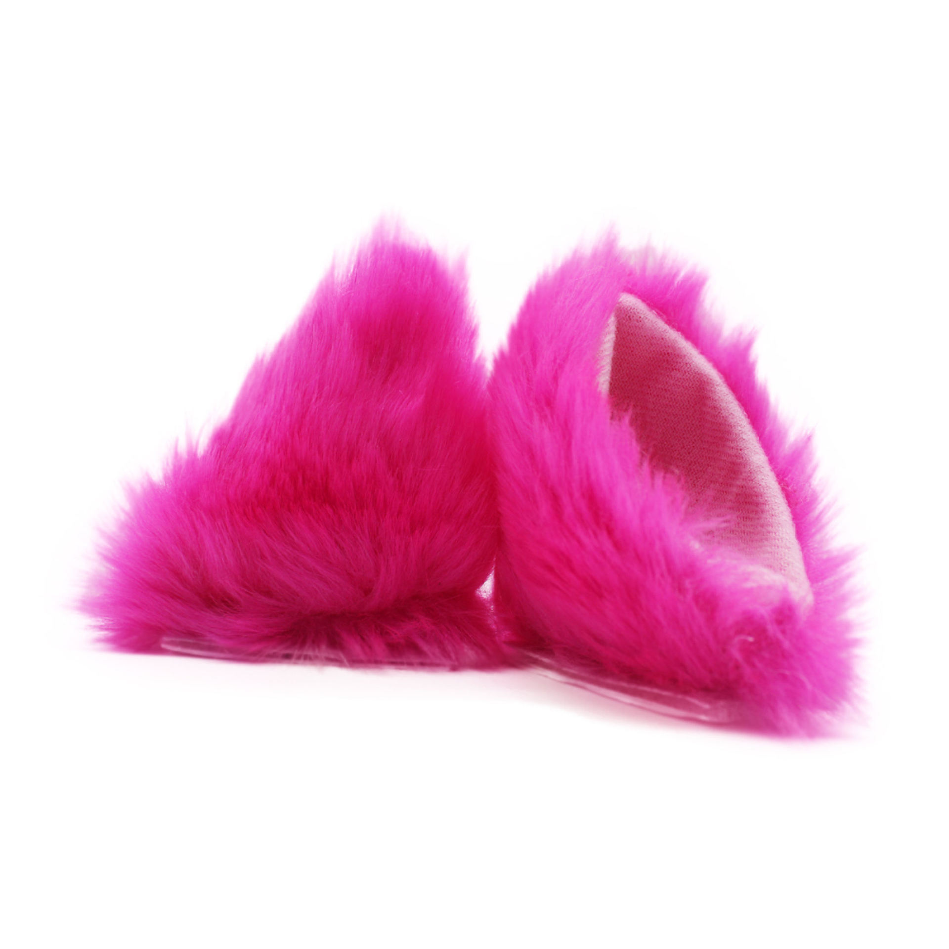 장미색 빨간색과 흰색 고양이 귀 한 쌍(헬멧은 포함되어 있지 않음)