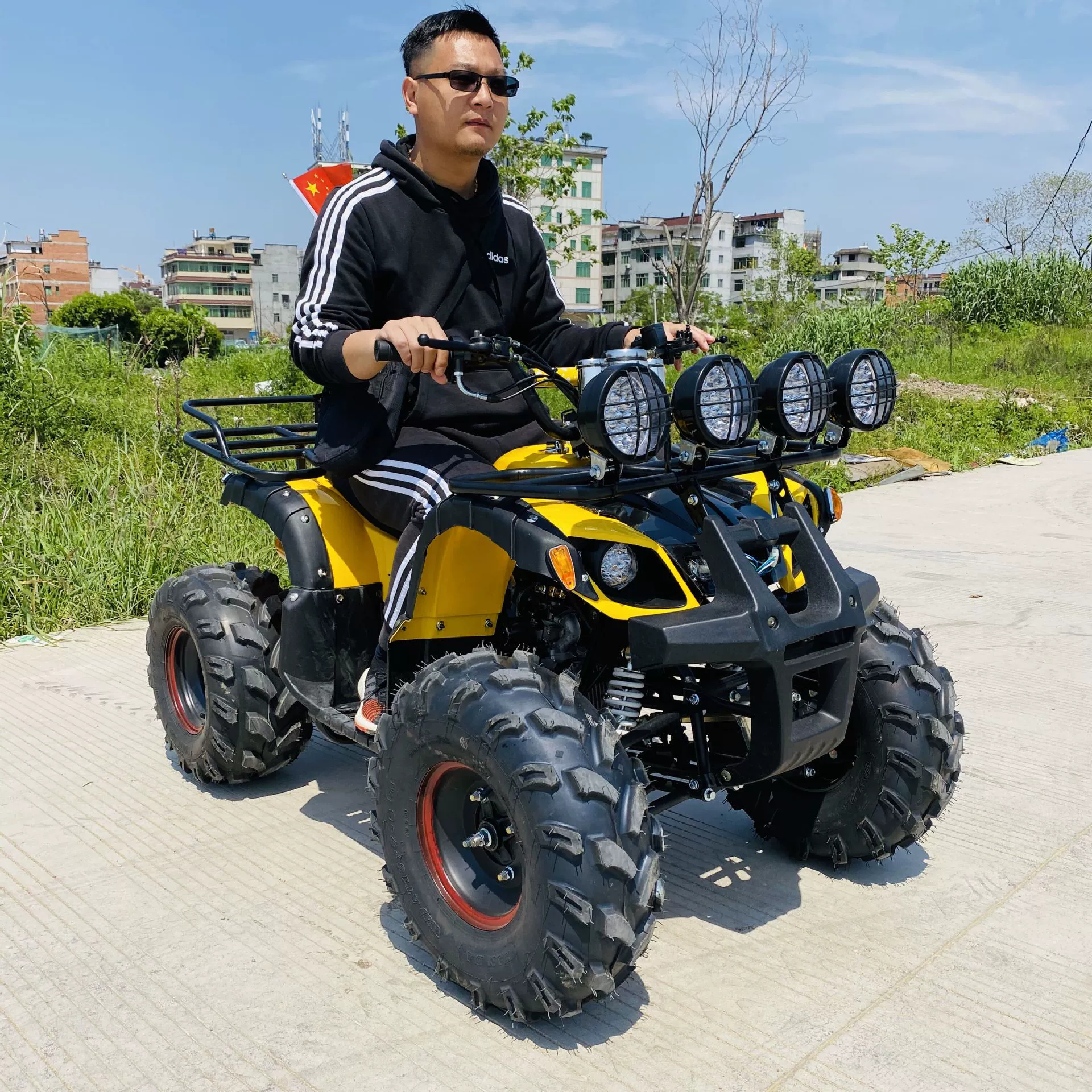 Малый бык бензиновый квадроцикл 125cc ATV четырехколёсный внедорожник, аренда площадки курортной зоны, горный мотоцикл карт