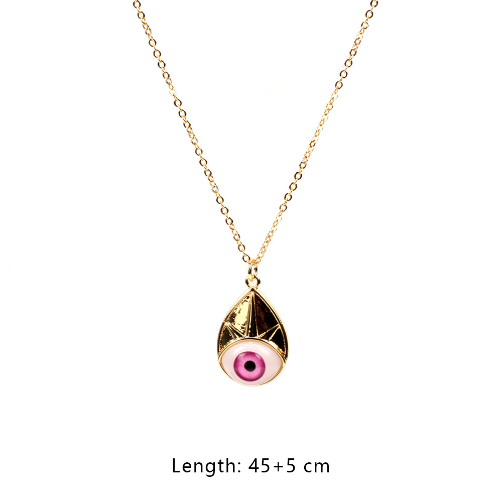 Fashion Devilu0027s Eye Copper Gold-plated Pendant Short Necklace