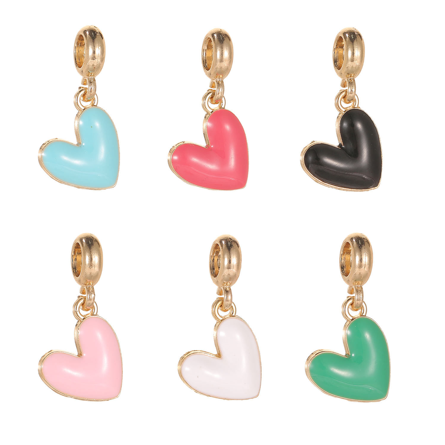 4g Weight 1 Piece Alloy Heart Shape Pendant