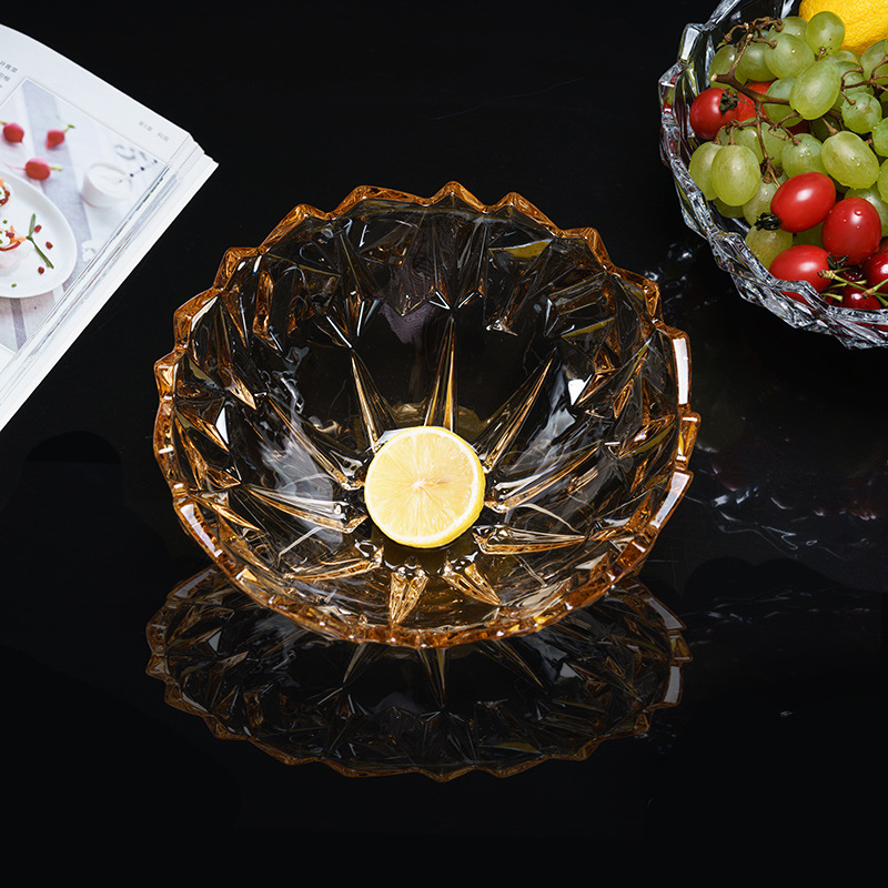 Bandeja de cristal grande de estilo nórdico para frutas y aperitivos, para uso doméstico en la sala de estar, bandeja para frutas, bandeja para dulces, bandeja creativa para frutas y verduras. image 3