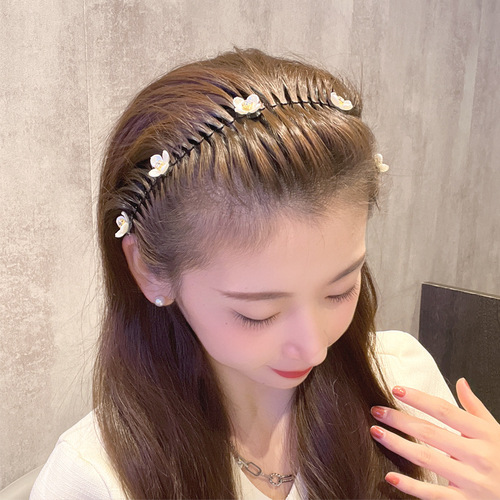 Iron resin hair accessories, broken hair comb, broken hair finishing artifact, hair hoop, broken hairpin, female back head temperament flower hairpin