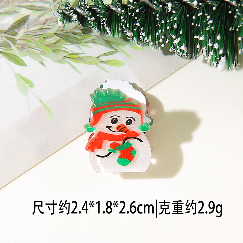 闪闪姑娘圣诞可爱迷你发夹刘海侧边夹少女儿童圣诞派对装饰小抓夹|undefined