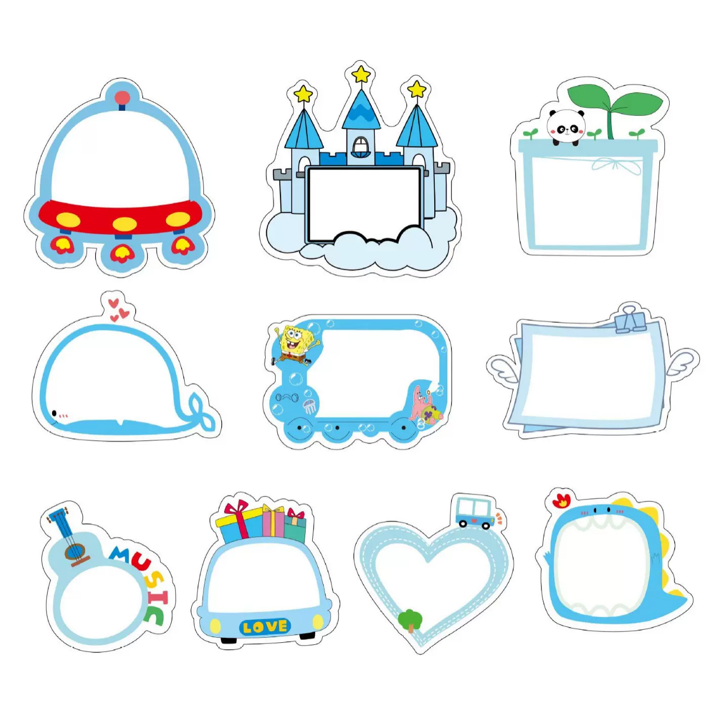 相框贴纸幼儿园宝宝成长手册制作装饰材料配件diy相册素材贴画5寸