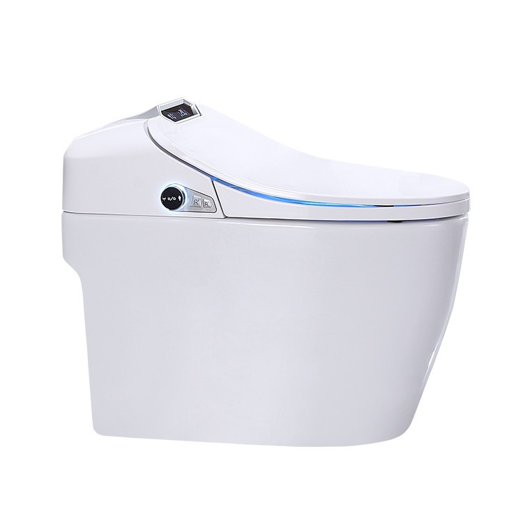 El tanque de agua-control inteligente integrado libre de la voz de la pantalla LED del retrete del mercado de la agua caliente image 6