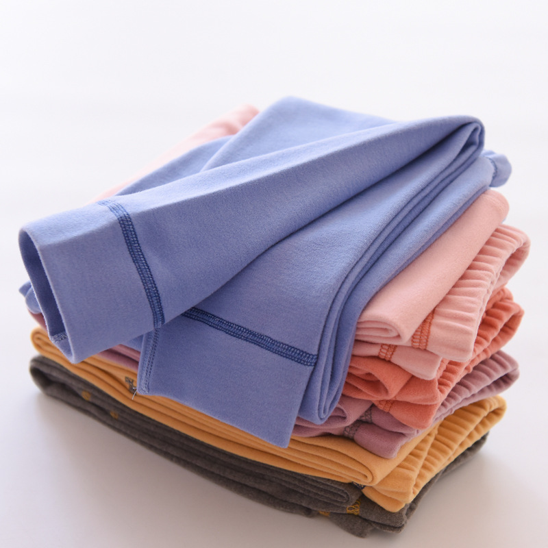 雙面真德絨兒童保暖加絨長褲中大童家內穿男童女童打底秋褲秋冬