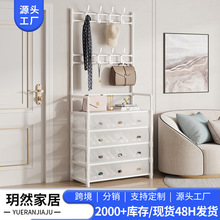 多功能鞋架出租房衣帽架一体鞋架子门口多层挂衣架简易鞋柜