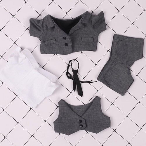 20cm star baby clothes black suit same style pink suit 15cm cotton doll change suit