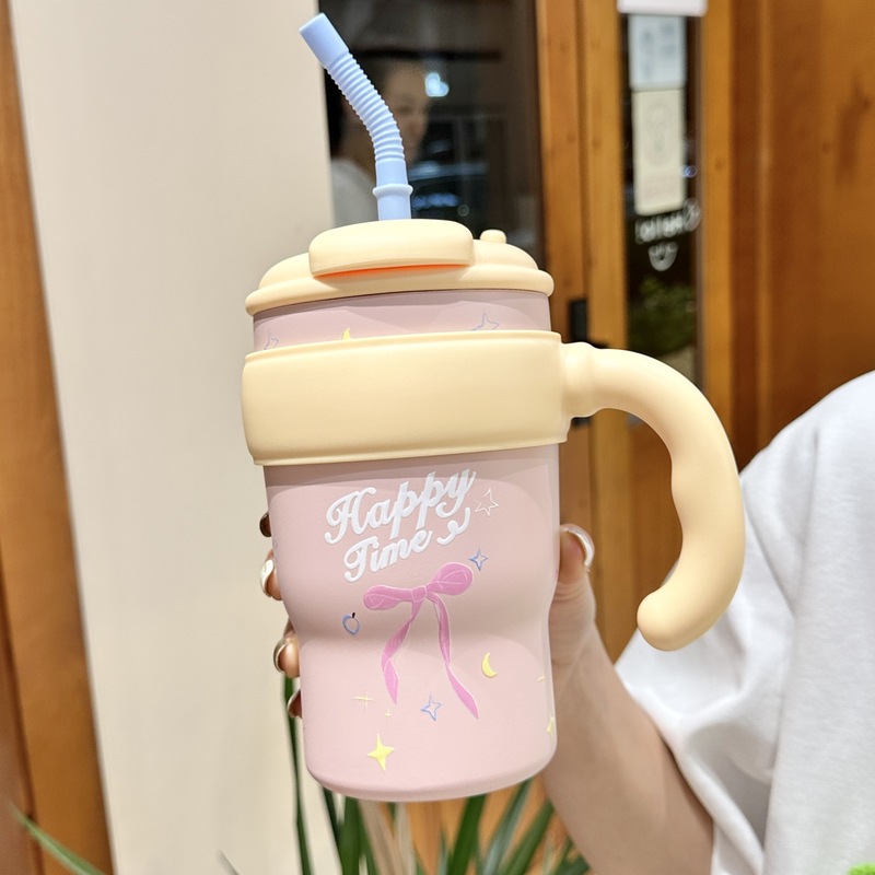 ビッグマック断熱カップ大容量女の子食品グレードのステンレス鋼ストローカップ 2025 新しいアイスマックカップ|undefined