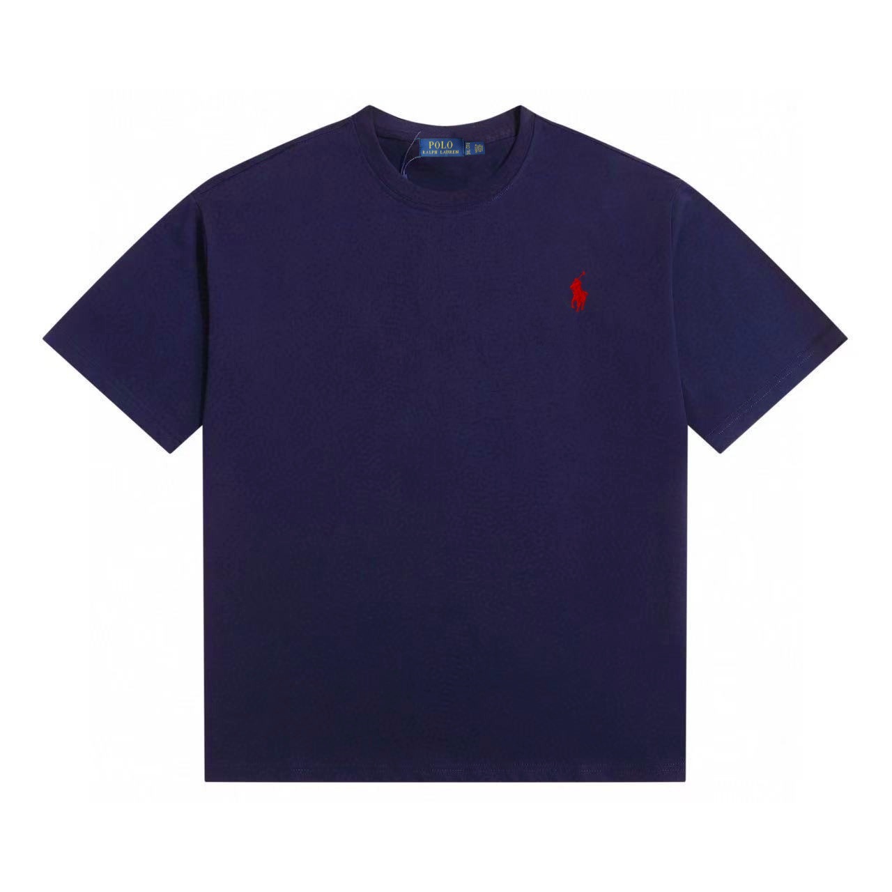 Navy Blue-Red Label