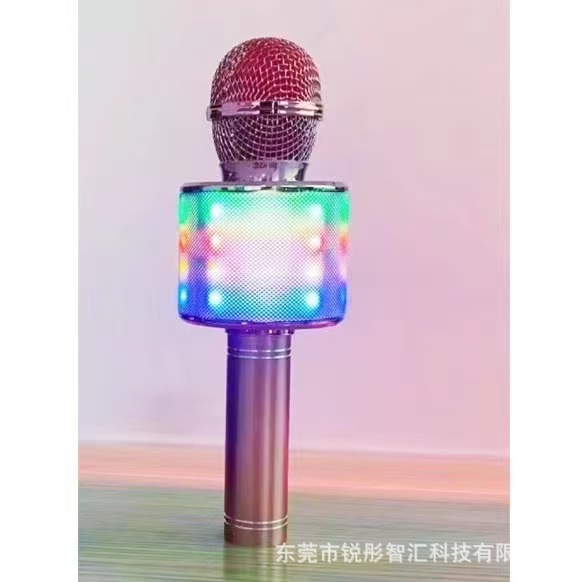 WS858 micrófono de audio inalámbrico micrófono doméstico k canción nacional bluetooth familia niños en una caja de altavoces
