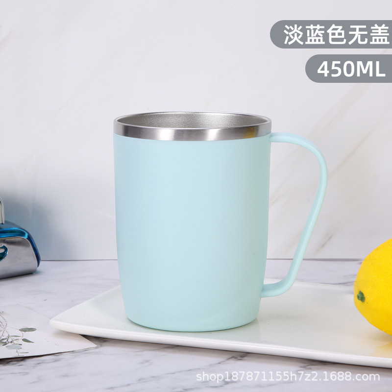 Tienda departamental Taza de enjuague bucal de acero inoxidable de 300ml Taza de leche Taza de café doble Taza de agua para niños Taza de lavado Taza de cepillo de dientes Tanque