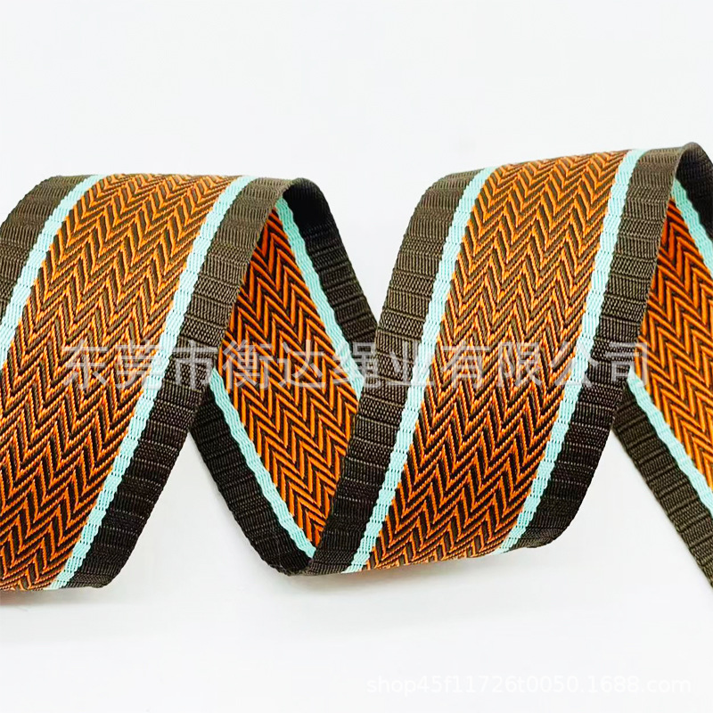 Fábrica personalizada de color sólido rayas de poliéster mate computadora jacquard correa de tela bolsas de zapatos correa de cuerda para teléfonos móviles