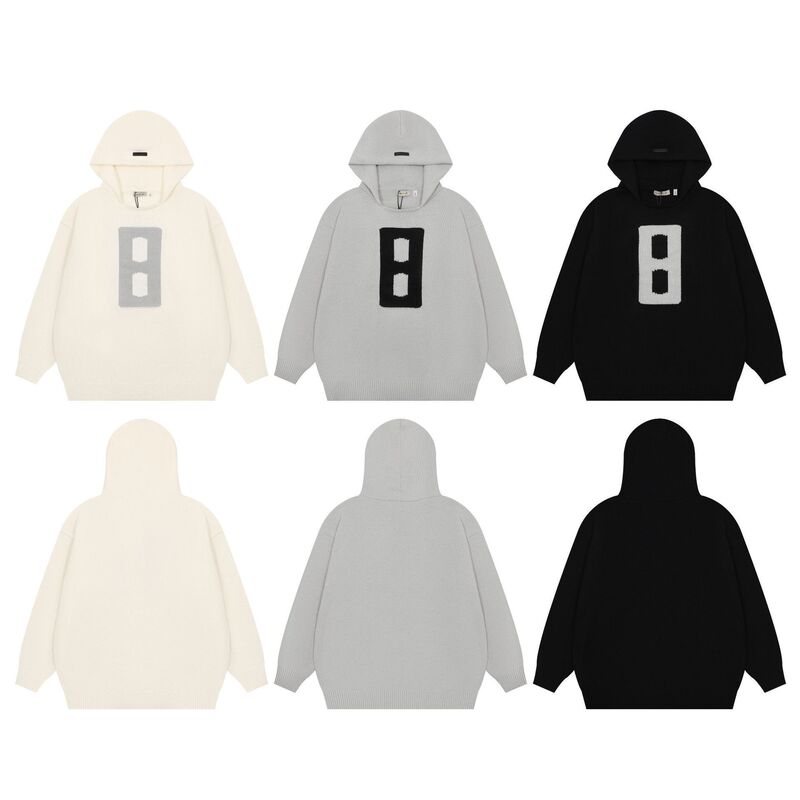 25 Cross-Border European and American Trendy Brand Fog Multi-Thread Essentials Jacquard 8-Piece Hooded Knitted Sweater for Men and Women High Street Sweater 25 Cross-Border European and American Trendy Brand Fog Multi-Thread Essentials Jacquard 8-Piece Hooded Knitted Sweater for Men and Women High Street Sweater