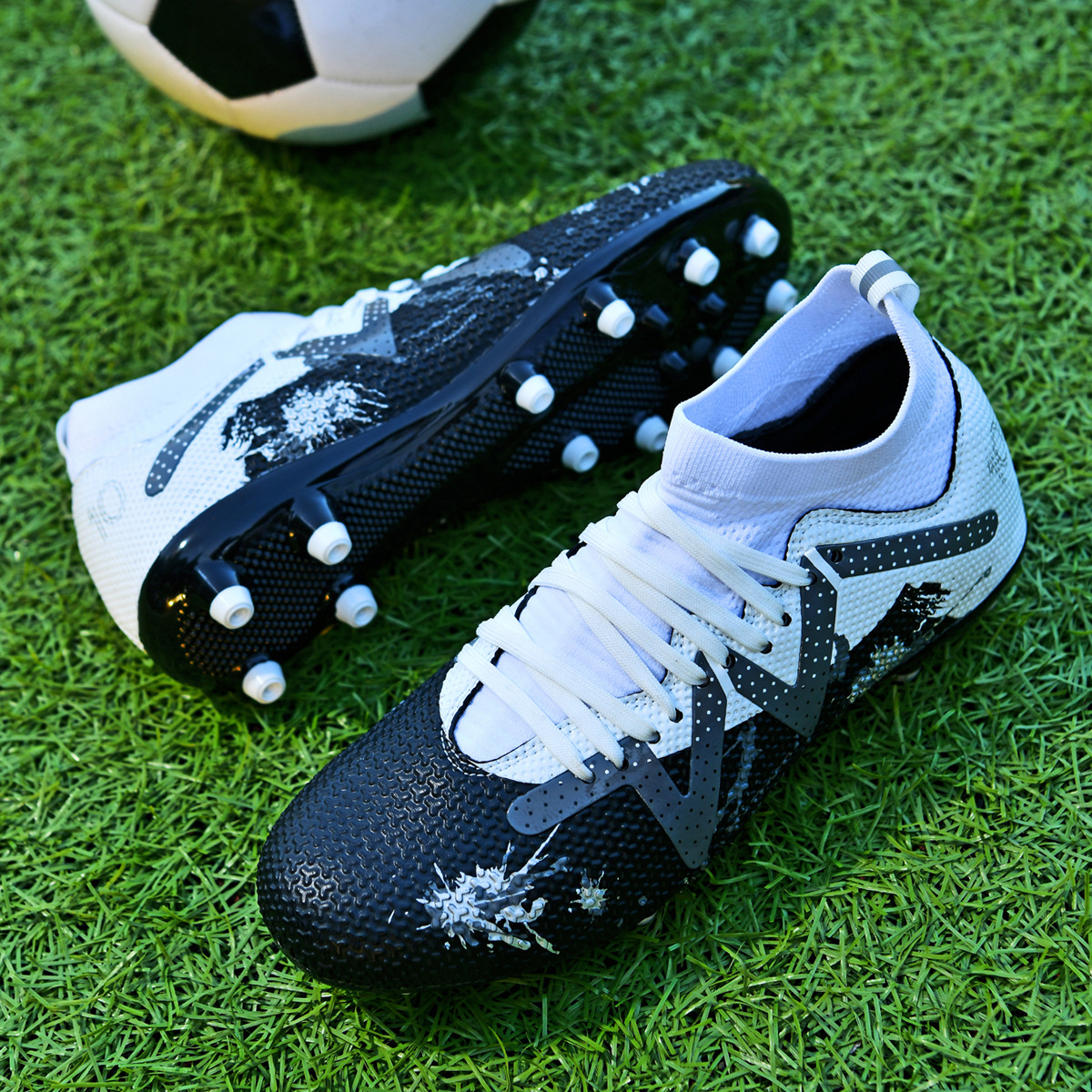 ShoeGlobe Scarpe da calcio transfrontaliere AG lunghe TF con punte rotte alte per uomo e donna, vendita diretta all'ingrosso_voghion.com