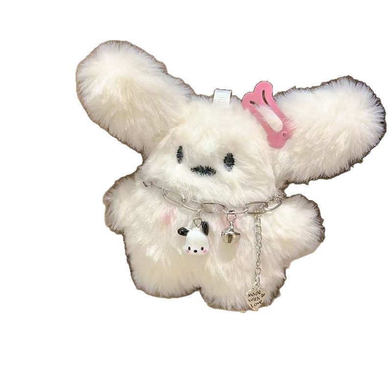 Ins lindo peluche perro muñeca colgante muñeca pareja bolsos llaveros bolsos colgante muñeca decoración