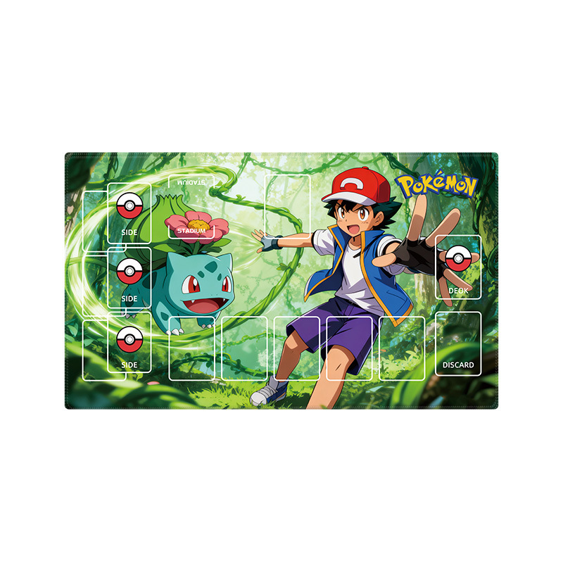Pokémon juego gran almohadilla de bloqueo grueso doble tarjeta de combate almohadilla de tarjeta de batalla mesa simple almohadilla de mesa