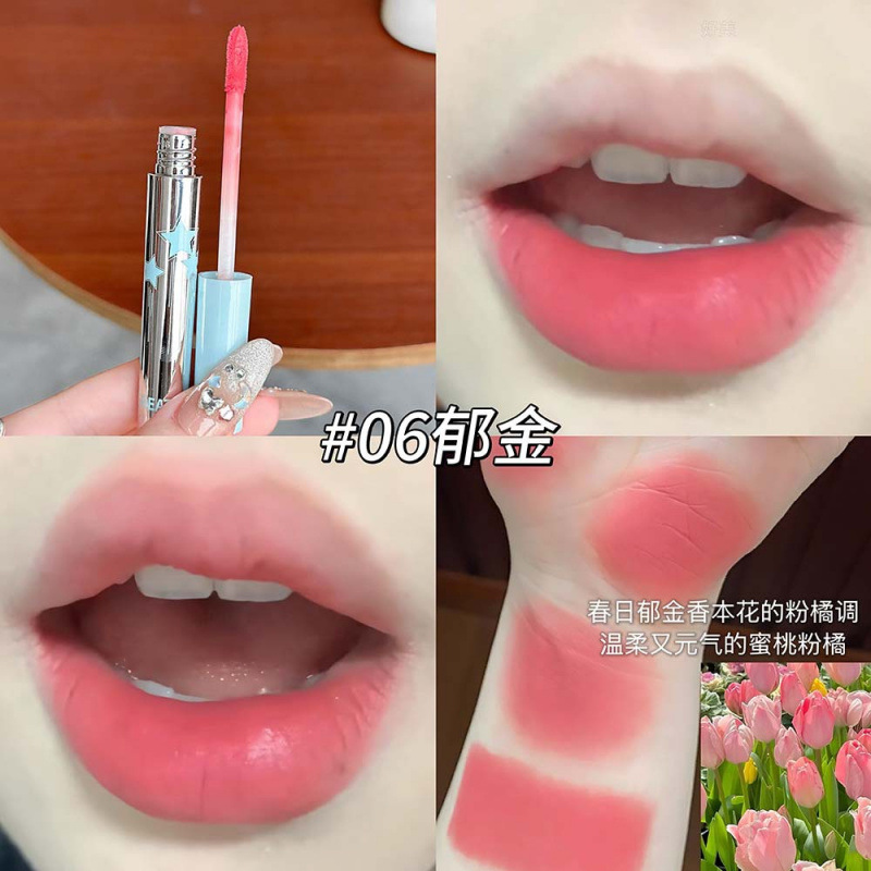 GreatAngel pequeño dulce velvet niebla labial barro sedoso niebla facial diaria viaje falso lápiz labial cosméticos transfronterizos