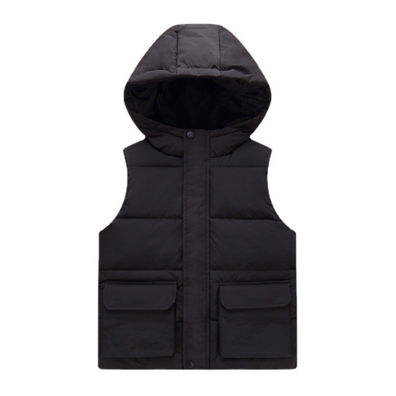 Otoño e Invierno ropa de los nuevos niños de los muchachos engrosada Chaleco de algodón chaleco medio y grande de los niños estudiante abajo Chaleco de algodón
