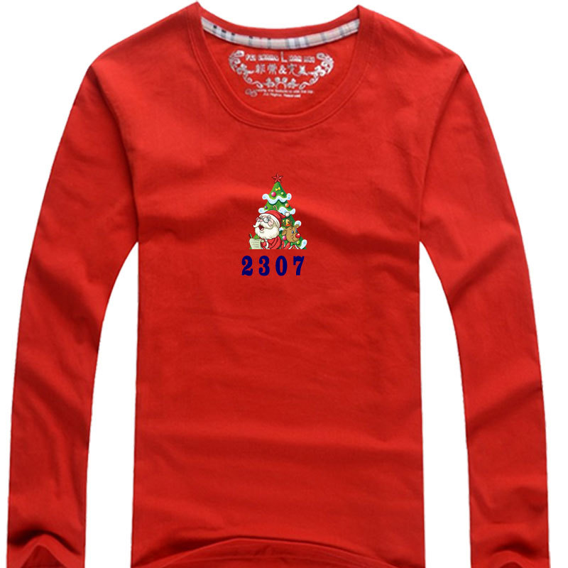 Camiseta de manga larga rojo ropa familiar Feliz Navidad Año Nuevo transfronterizo madre e hijo Ropa de mujer una familia de tres Papá Noel