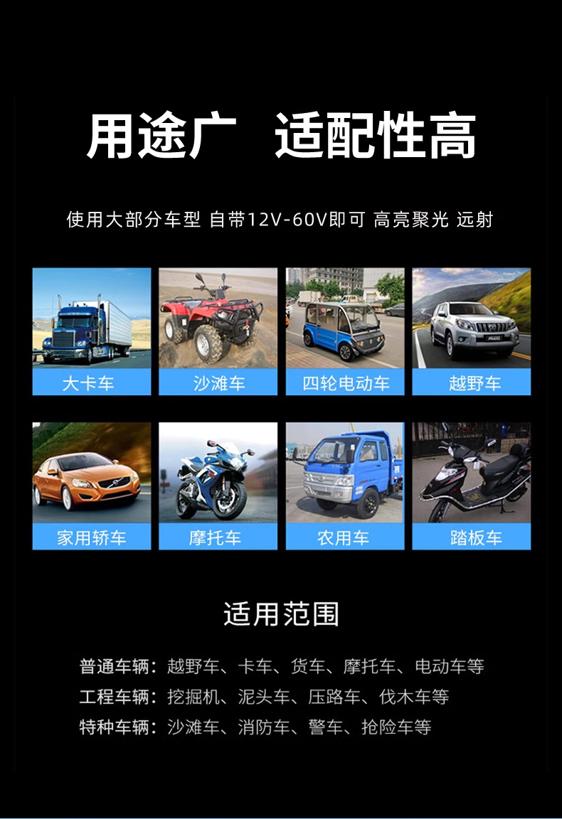 Car Led Strip Spotlight 12V 24V Grille Headlight Truck Led Bar Light Agricultural Machinery Work Super Bright Fog Light Strobe