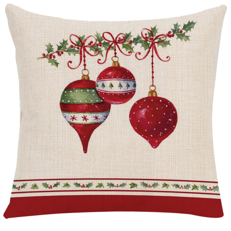 100g Weight Pillow Cases Home Textiles & Decor Type pillow case Event & Party Supplies chemical fiber Material Cute Santa Claus Letter Chemical Fiber Pillow Cases