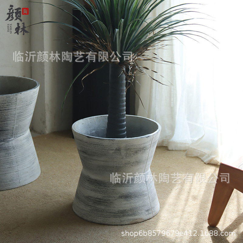 Reloj de arena creativo horta de cemento sala de estar interior horta de plantación verde centro comercial hotel gran horta de plantación verde