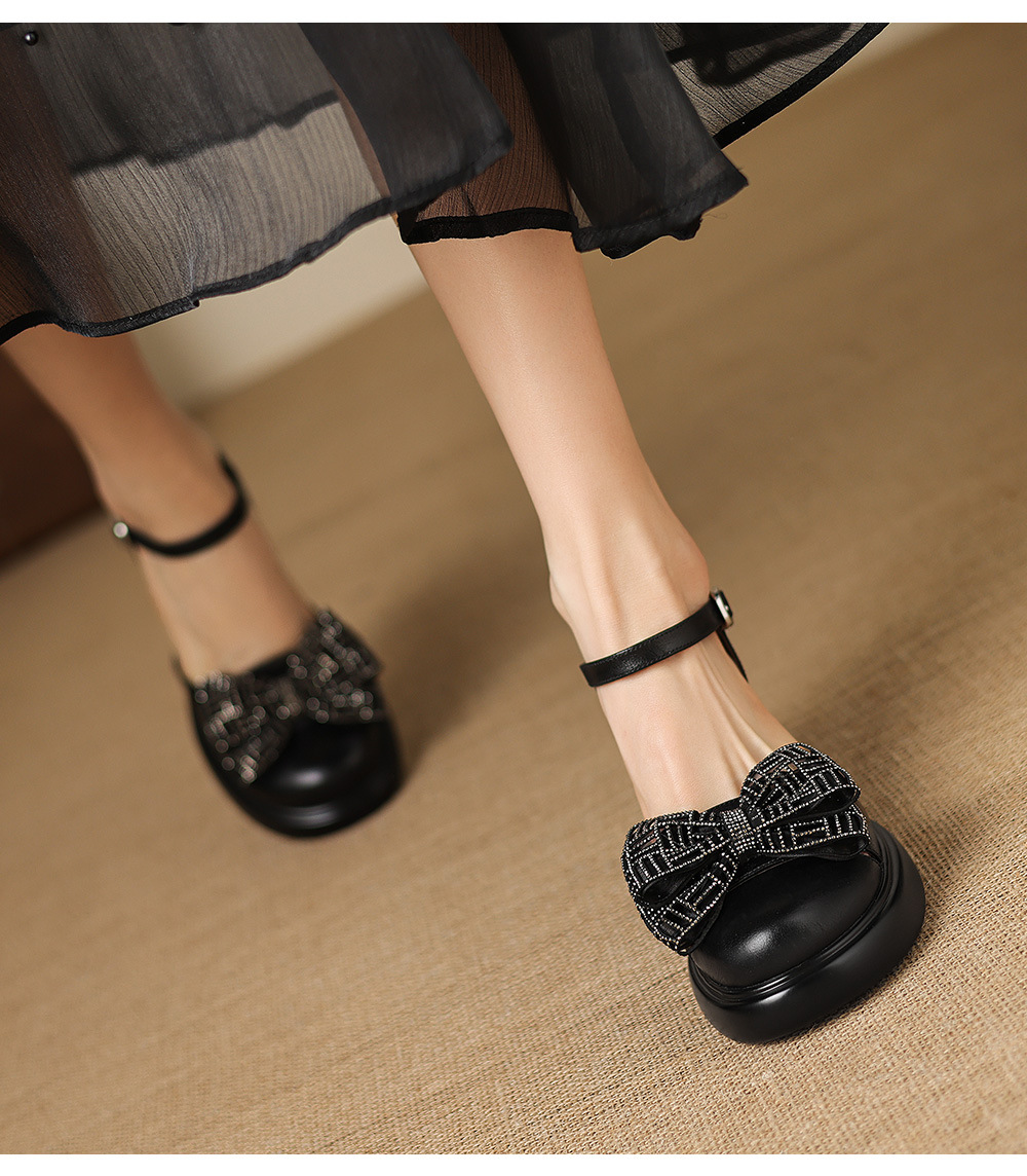 Sandal cao gót nữ mũi nhọn quai ngang đế dày gót 7 cm — đen chi tiết 16