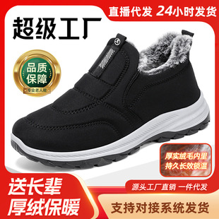 Men's Cotton Shoes 2025 Autumn and Winter New Style Fleece-Lined Thickeneded Cross-Border Boots Wholesale Dropshipping Warm Casual Snow Boots