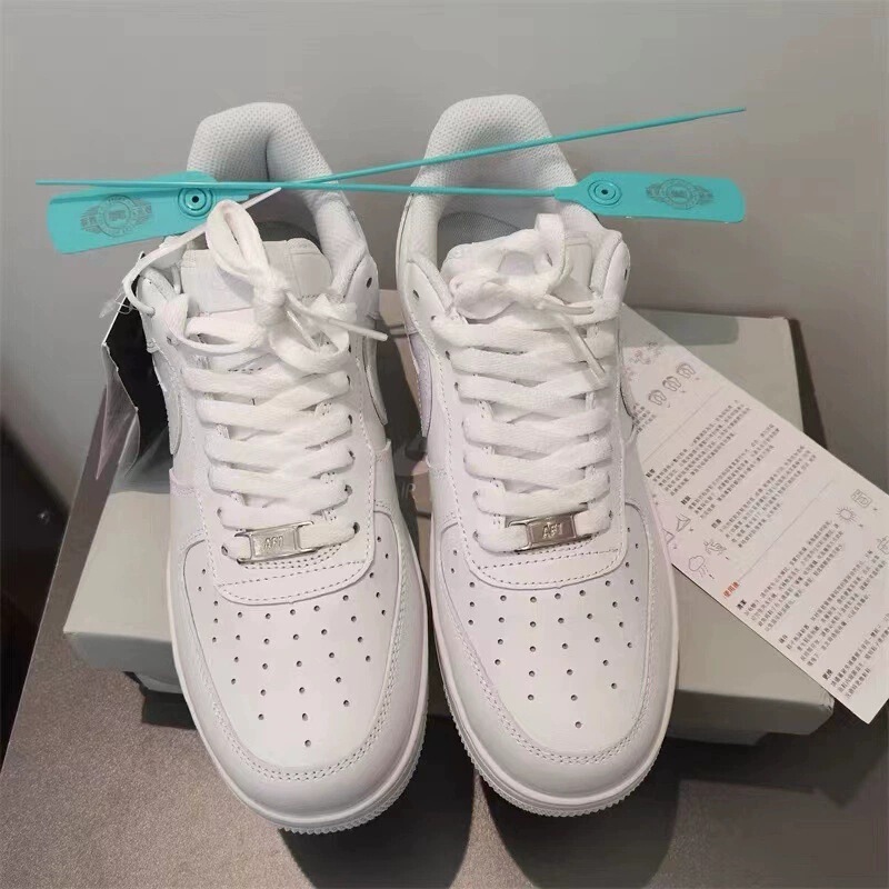 ISNSPNO Pure Original Air Force One Pure White AF1 Low-top White Shoes for Men and Women