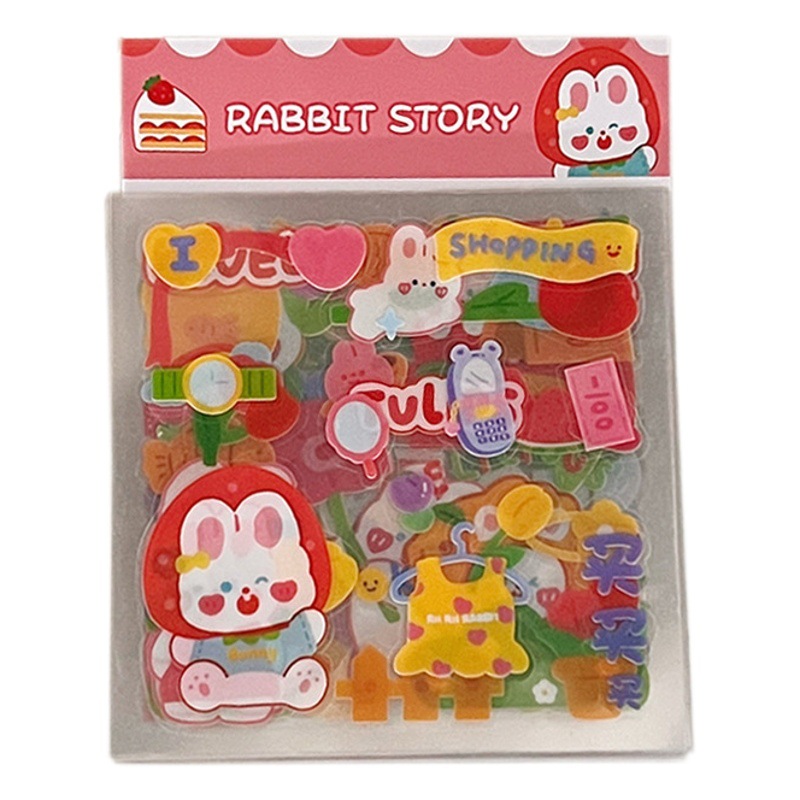 Corea del Sur ins neto rojo Arco Iris oso estudiante diario pegatinas pared equipaje DIY pegatinas sellado pegatinas teléfono caso