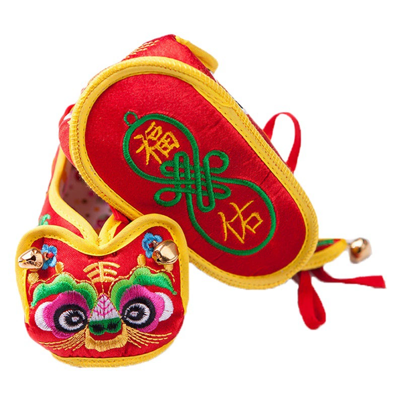 Детские туфли с головой тигра Мужские и женские годовалые 1 сотня дней