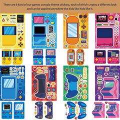 CM2309003兒童動漫可愛卡通遊戲掌機親子互動益智拼圖DIY臉貼貼紙