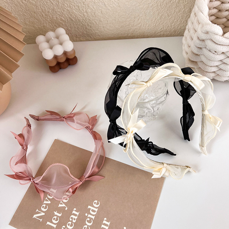 Elegant Sweet Bow Knot Gauze Hair Band display picture 3