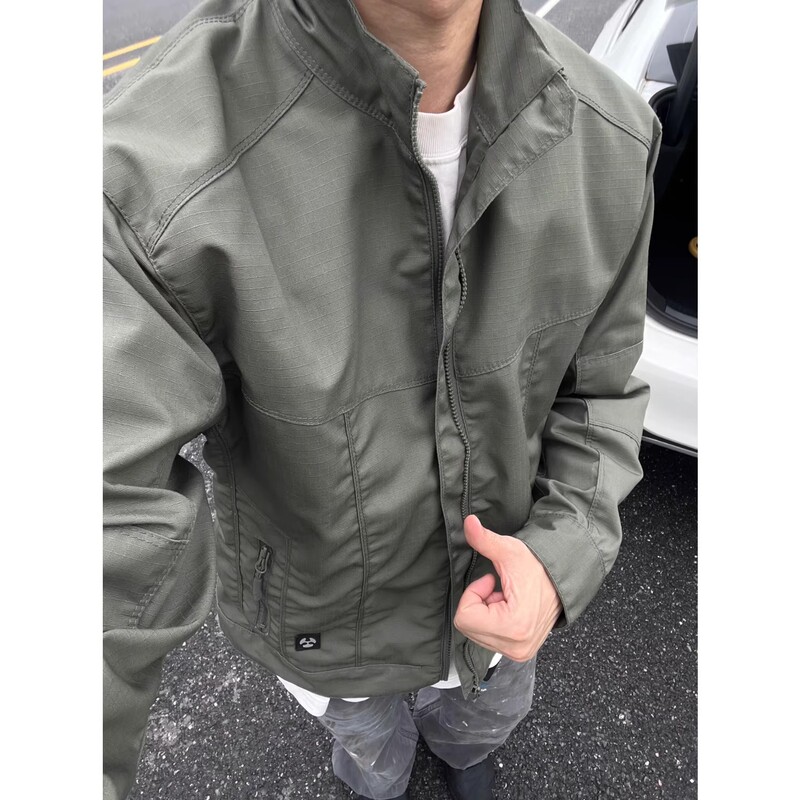 Spring and Autumn American Tactical Functional Outdoor Jacket Men's Waterproof Stand Collar Stylish Workwear Versatile Top
