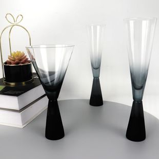 ins Nordic-style Frosted Black Simple Light Luxury Goblet Hotel Dinner Household Red Wine Cup Champagne Cup