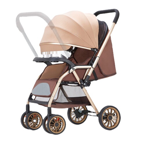 Baby stroller, foldable lightweight, sit and lie down, baby umbrella stroller, shock absorption, four seasons, brake, anti-hunch, anti-collapsing